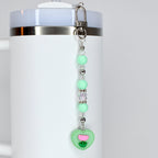 Spring Tulip Pastel Straw Charms with Crystal and Silver Accents