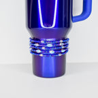 Royal Blue Beaded Bracelet Collection: Iridescent Blue-Purple Beaded Bracelets with AB Crystal Accents
