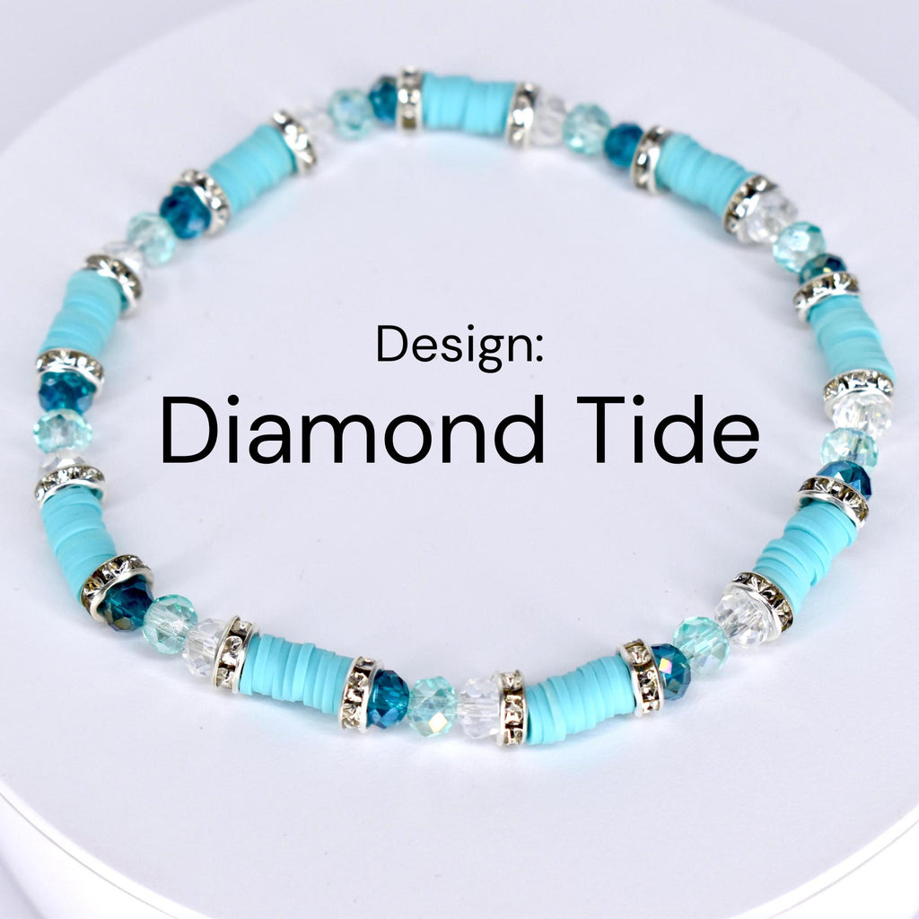 Turquoise Bracelet Collection: Green Blue Beaded Bracelets with Silver Accents