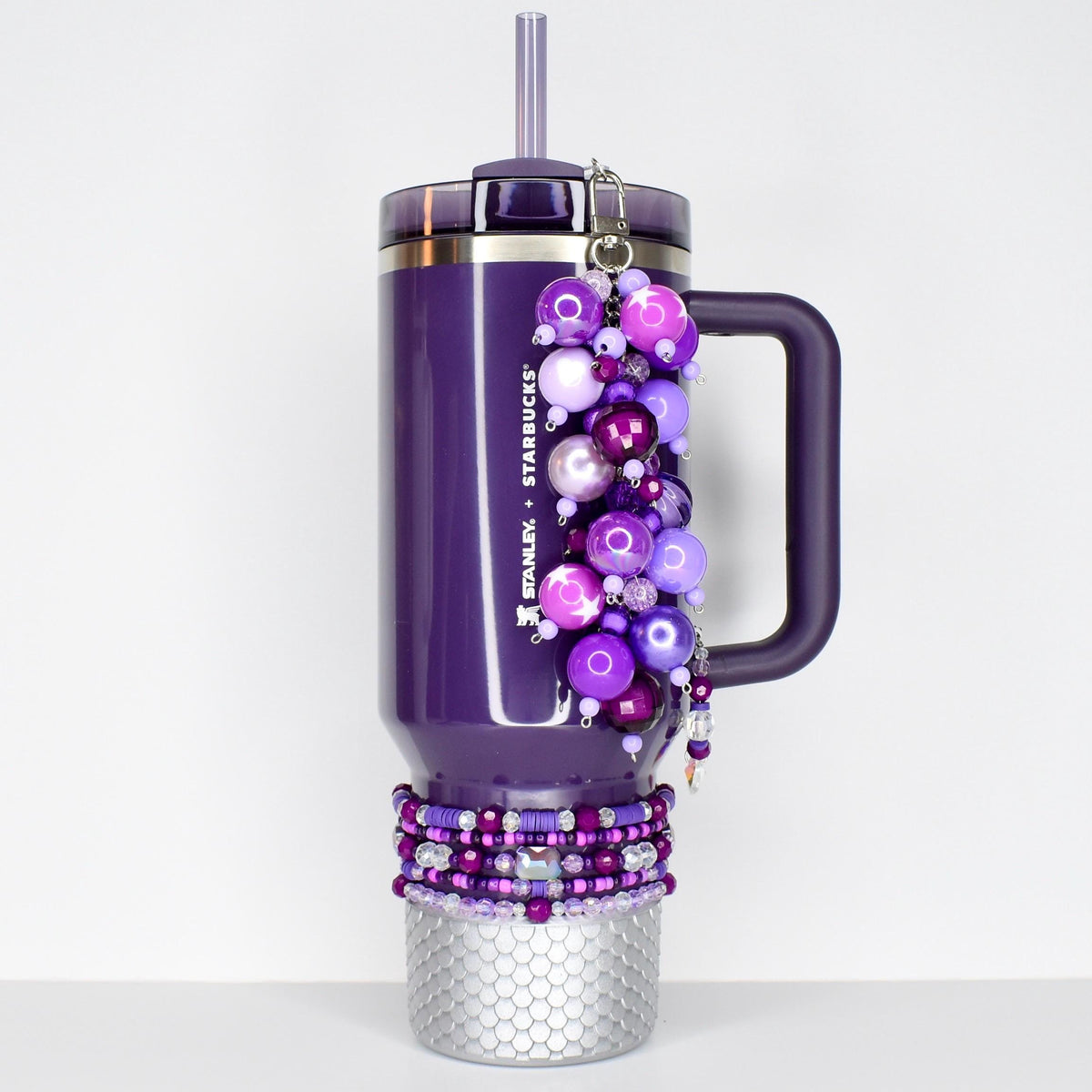 Purple Tumbler Handle Charm Bracelet