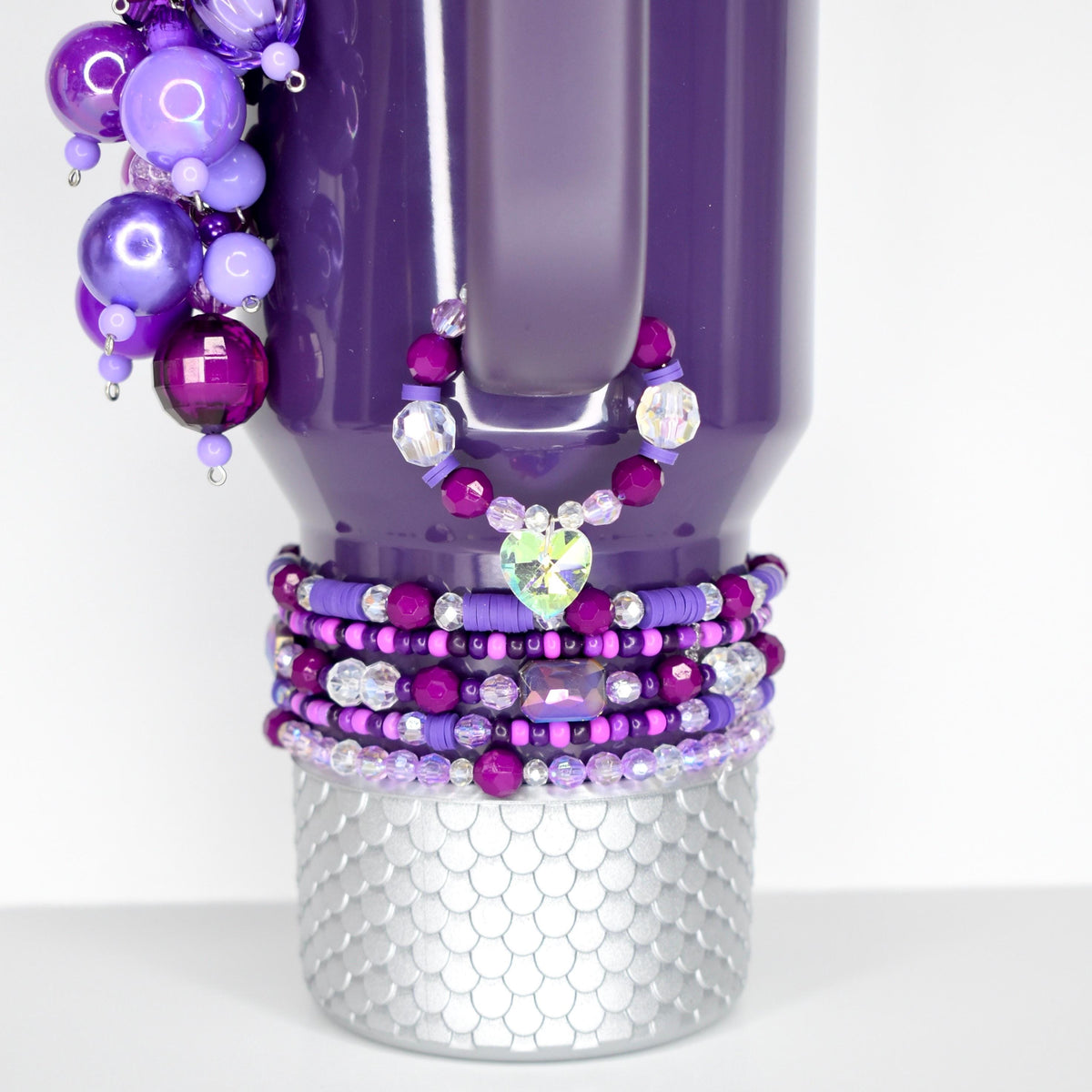 Purple Tumbler Handle Charm Bracelet