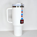 Patriotic Beaded Tumbler Charm | America 1776 Bag Accessory