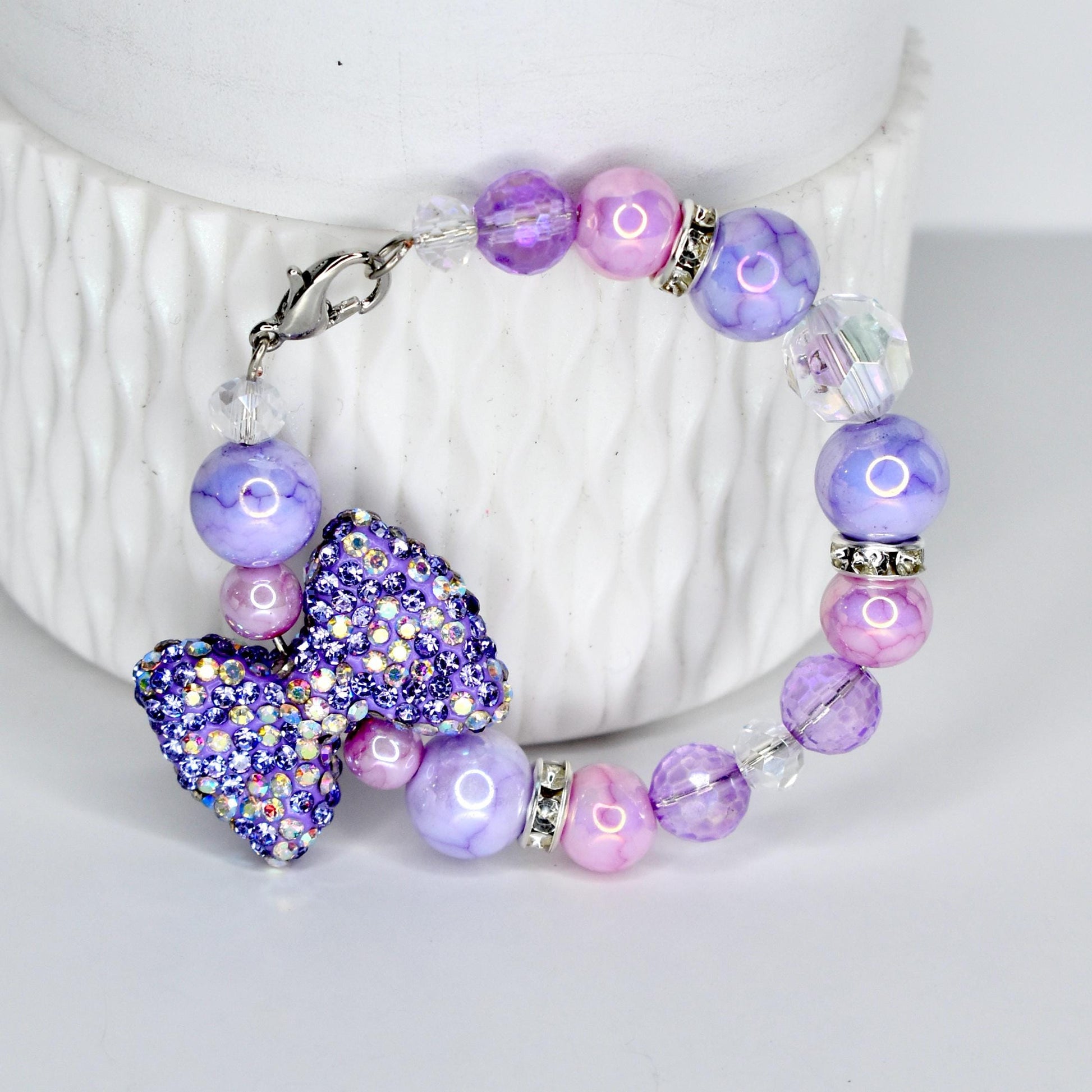 Purple Bow Tumbler Handle Charm