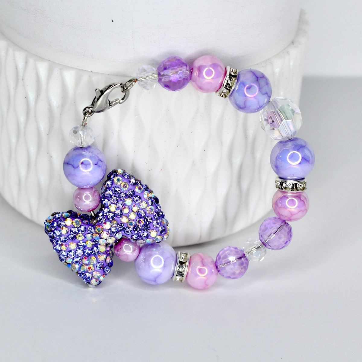 Purple Bow Tumbler Handle Charm