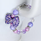 Purple Bow Tumbler Handle Charm