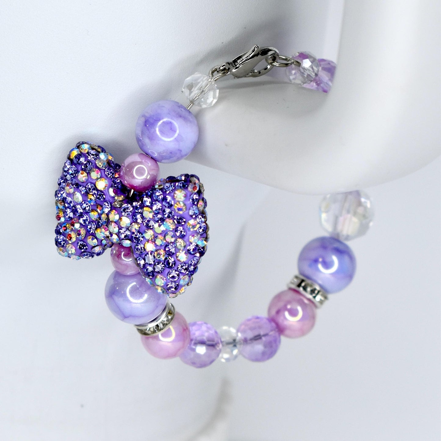 Purple Bow Tumbler Handle Charm
