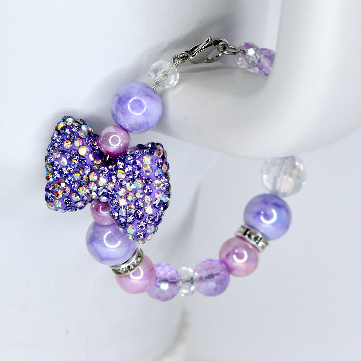 Purple Bow Tumbler Handle Charm