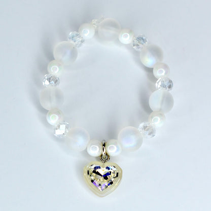 Crystal Heart Charm Necklace for Monster Doll