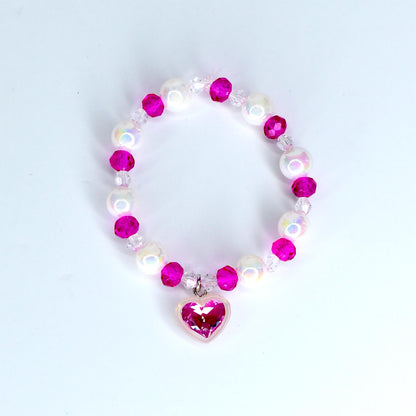 Hot Pink Heart Charm Necklace for Monster Doll