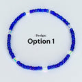 Royal Blue Beaded Bracelet Collection: Iridescent Blue-Purple Beaded Bracelets with AB Crystal Accents