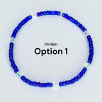 Royal Blue Beaded Bracelet Collection: Iridescent Blue-Purple Beaded Bracelets with AB Crystal Accents