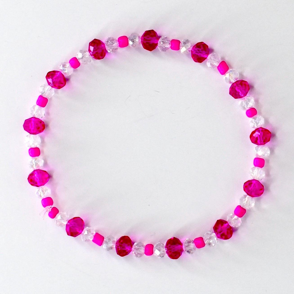Hot Pink Violet Blossom Bracelet Collection