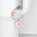 Flower Charm Tumbler Handle Bracelet in Pink Yellow and Green