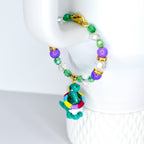 Dinosaur Tumbler Handle Bracelet: Pool Party T-Rex Beaded Cup Accessory