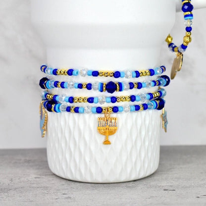 Hanukkah Celebration Charm Bracelets - 4 Piece Set