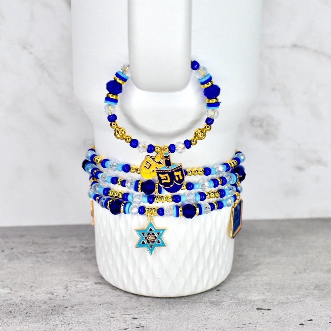 Hanukkah Celebration Charm Bracelets - 4 Piece Set