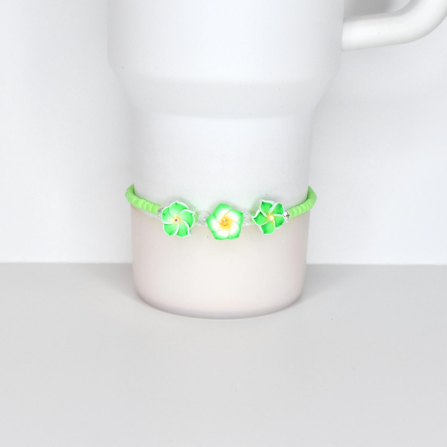 Plumeria Flower Bracelet Collection - Colorful Beaded Bracelets with Clay Flower Beads