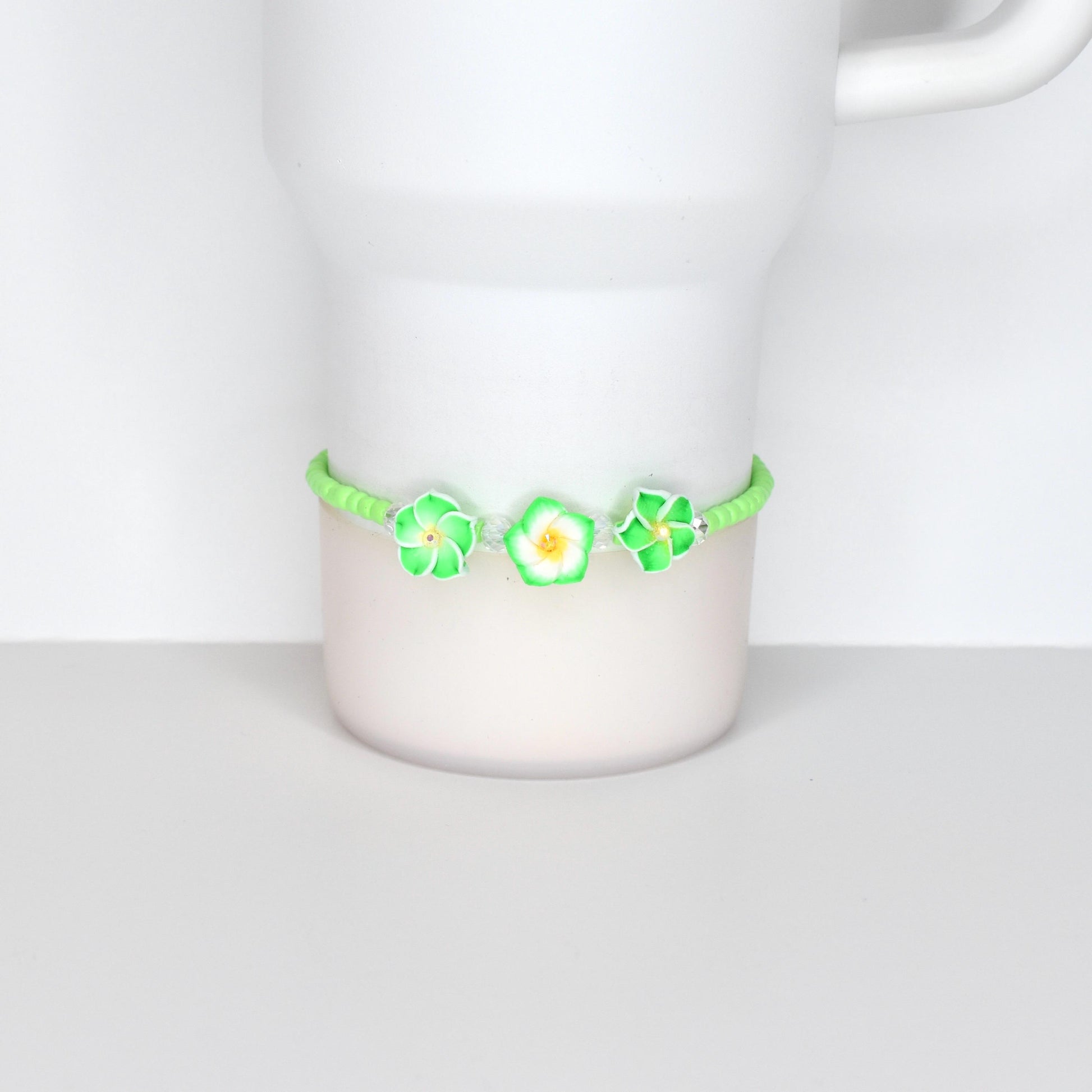 Plumeria Flower Bracelet Collection - Colorful Beaded Bracelets with Clay Flower Beads