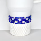 Royal Blue Beaded Bracelet Collection: Iridescent Blue-Purple Beaded Bracelets with AB Crystal Accents