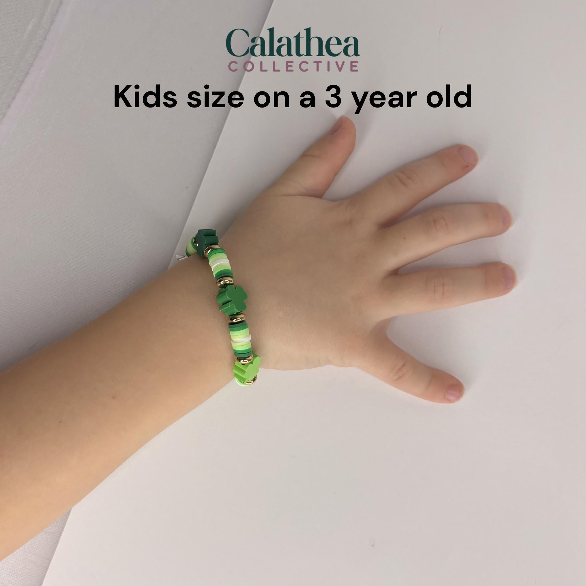 St. Patrick's Day Bracelet Collection: Green and Gold Beaded Bracelets with Shamrock Bead Accents