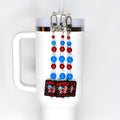 Patriotic Beaded Tumbler Charm | America 1776 Bag Accessory