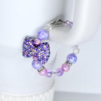 Purple Bow Tumbler Handle Charm