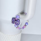 Purple Bow Tumbler Handle Charm
