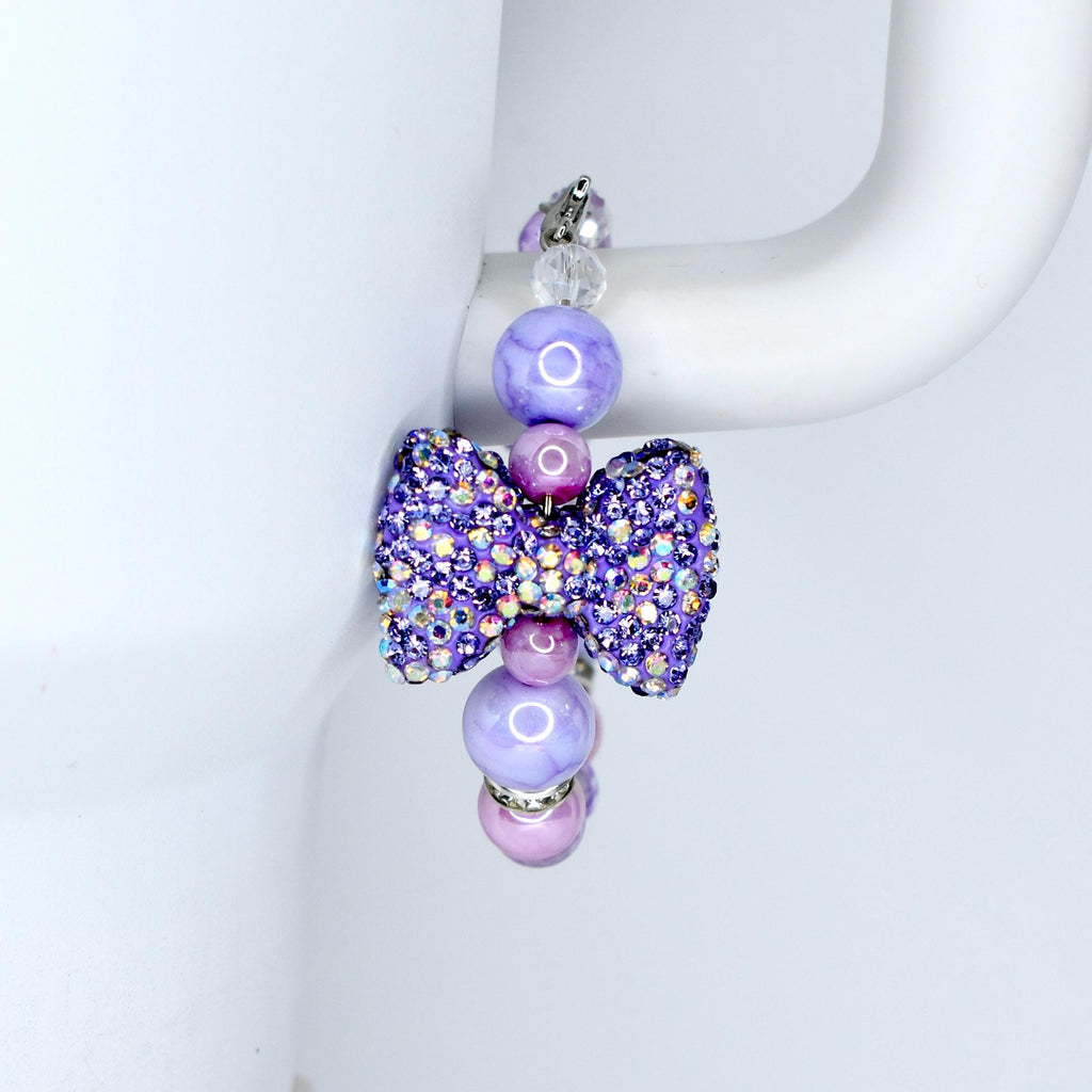 Purple Bow Tumbler Handle Charm
