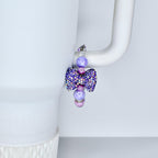 Purple Bow Tumbler Handle Charm