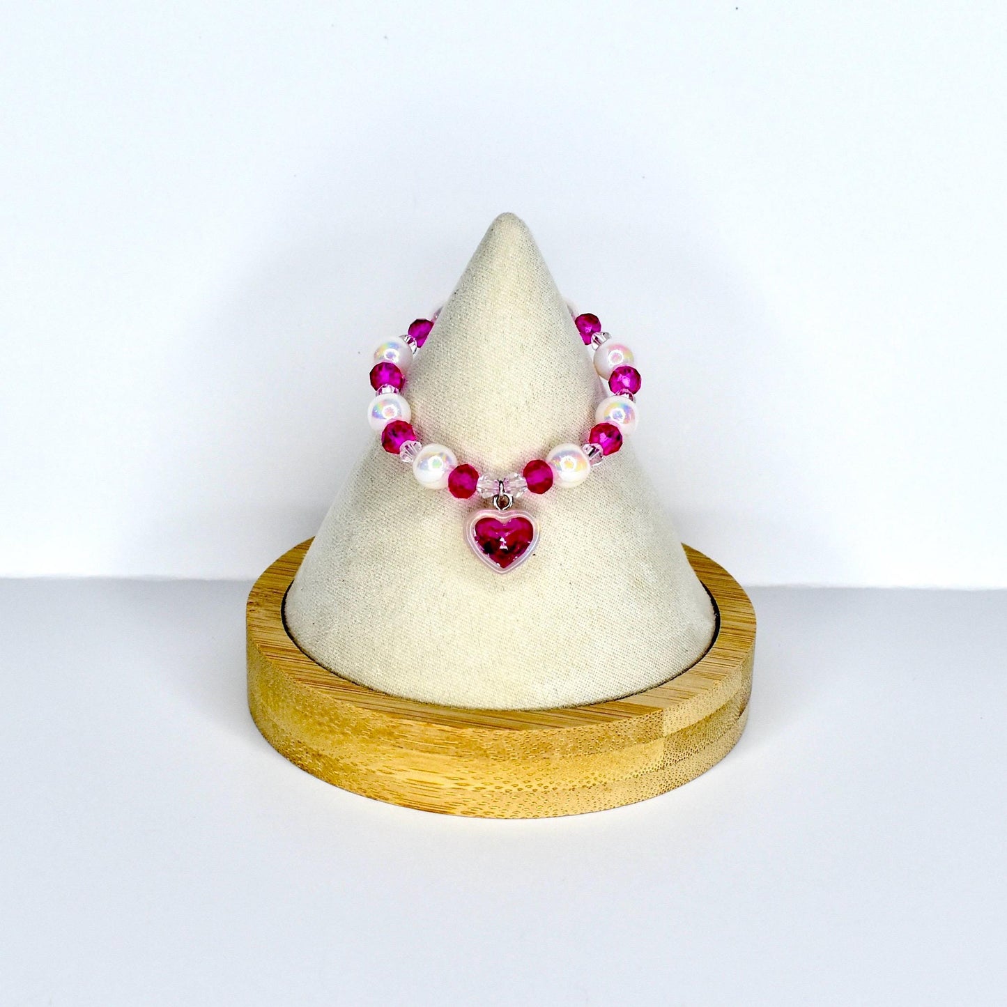 Hot Pink Heart Charm Necklace for Monster Doll