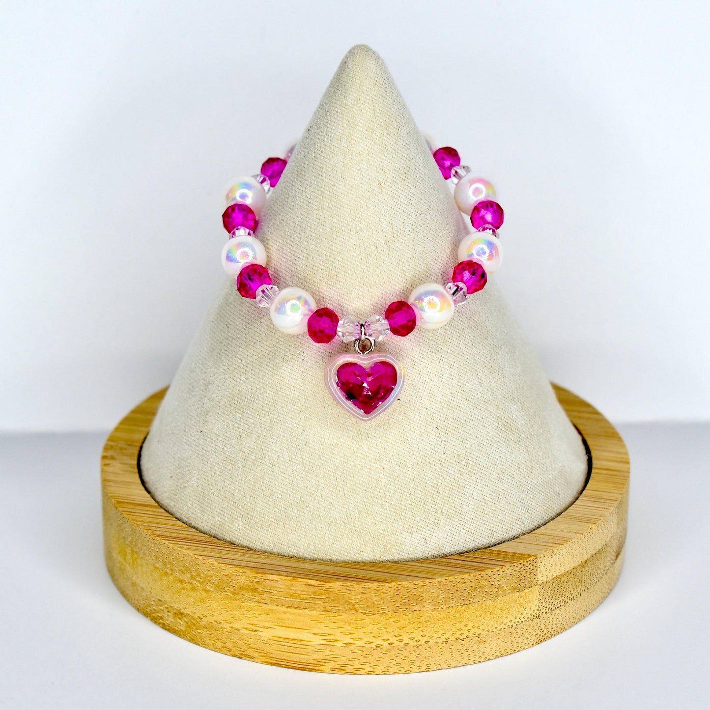 Hot Pink Heart Charm Necklace for Monster Doll