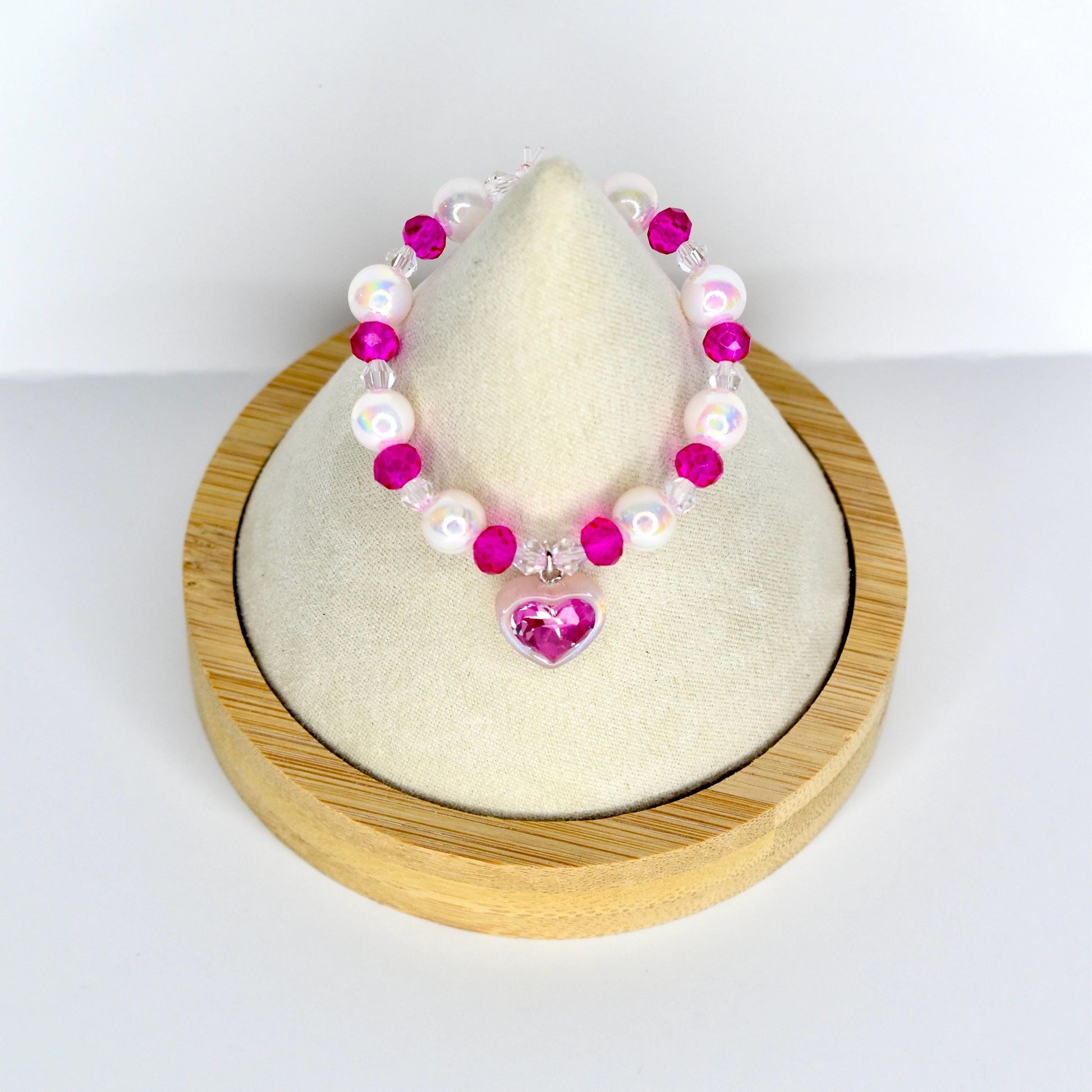 Hot Pink Heart Charm Necklace for Monster Doll