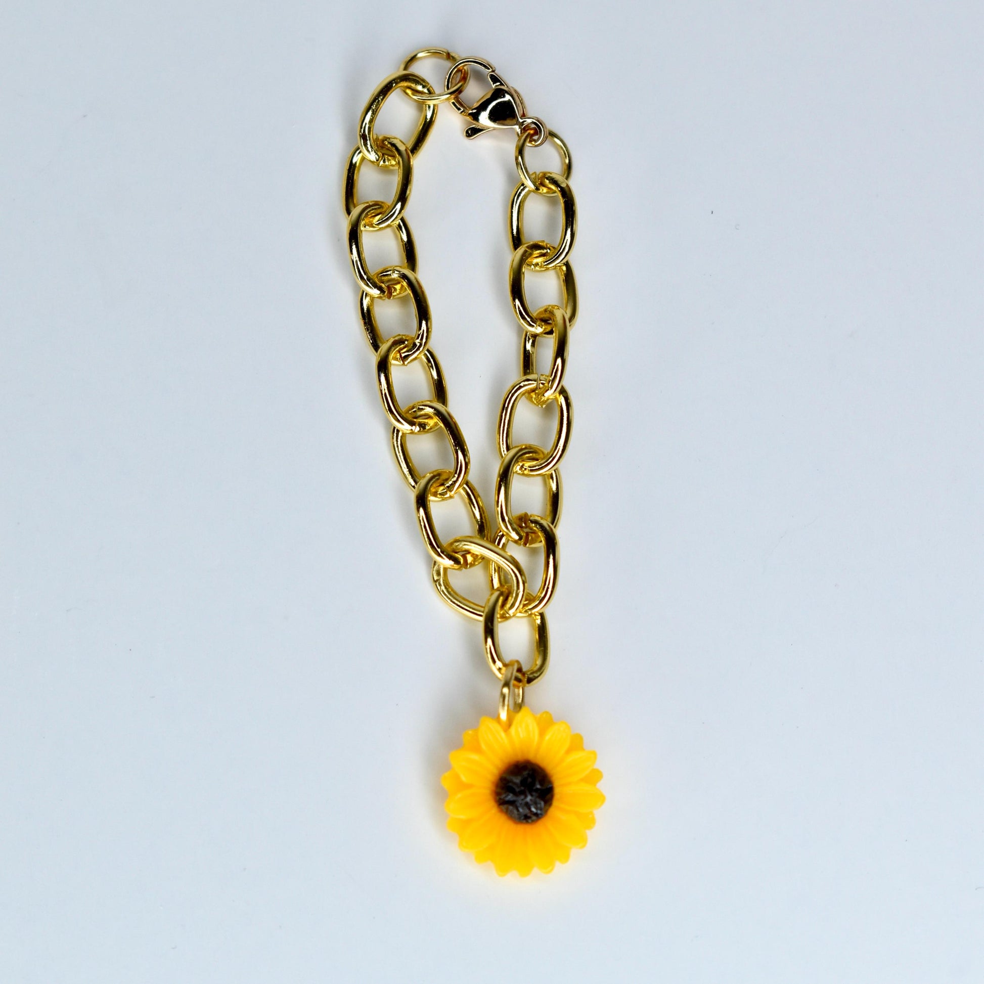 Gold Chain Sunflower Charm Necklace for Monster Doll