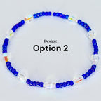 Royal Blue Beaded Bracelet Collection: Iridescent Blue-Purple Beaded Bracelets with AB Crystal Accents
