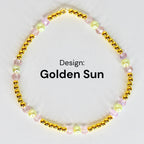 Pastel Spring Blossom Bracelet Stack | Yellow Pink Crystal Beaded Jewelry