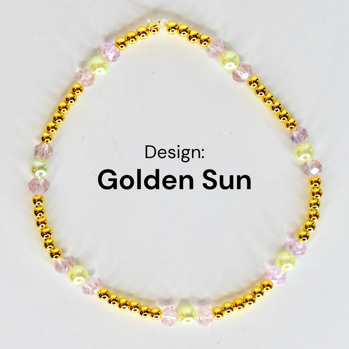 Pastel Spring Blossom Bracelet Stack | Yellow Pink Crystal Beaded Jewelry