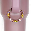 Mauve, Blush and Gold Cashmere Tumbler Handle Bracelet