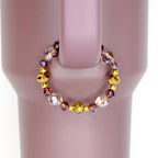 Mauve, Blush and Gold Cashmere Tumbler Handle Bracelet
