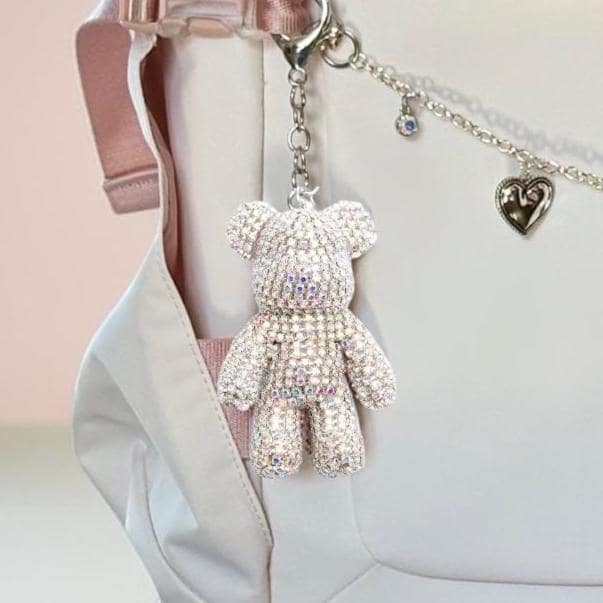 Vitalize Bag Chain Charm and Optional Rhinestone Bear Focal Charm