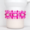 Hot Pink Violet Blossom Bracelet Collection