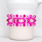 Hot Pink Violet Blossom Bracelet Collection