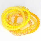 Yellow Beaded Stretch Bracelet | Minimalist Bead Stacking Bracelet