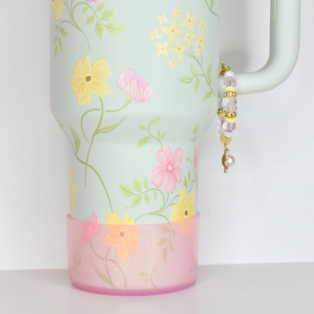 Pastel Spring Blossom Tumbler Handle Bracelet
