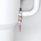 Flower Charm Tumbler Handle Bracelet in Pink Yellow and Green