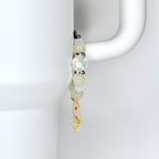Flower Charm Tumbler Handle Bracelet in Pink Yellow and Green