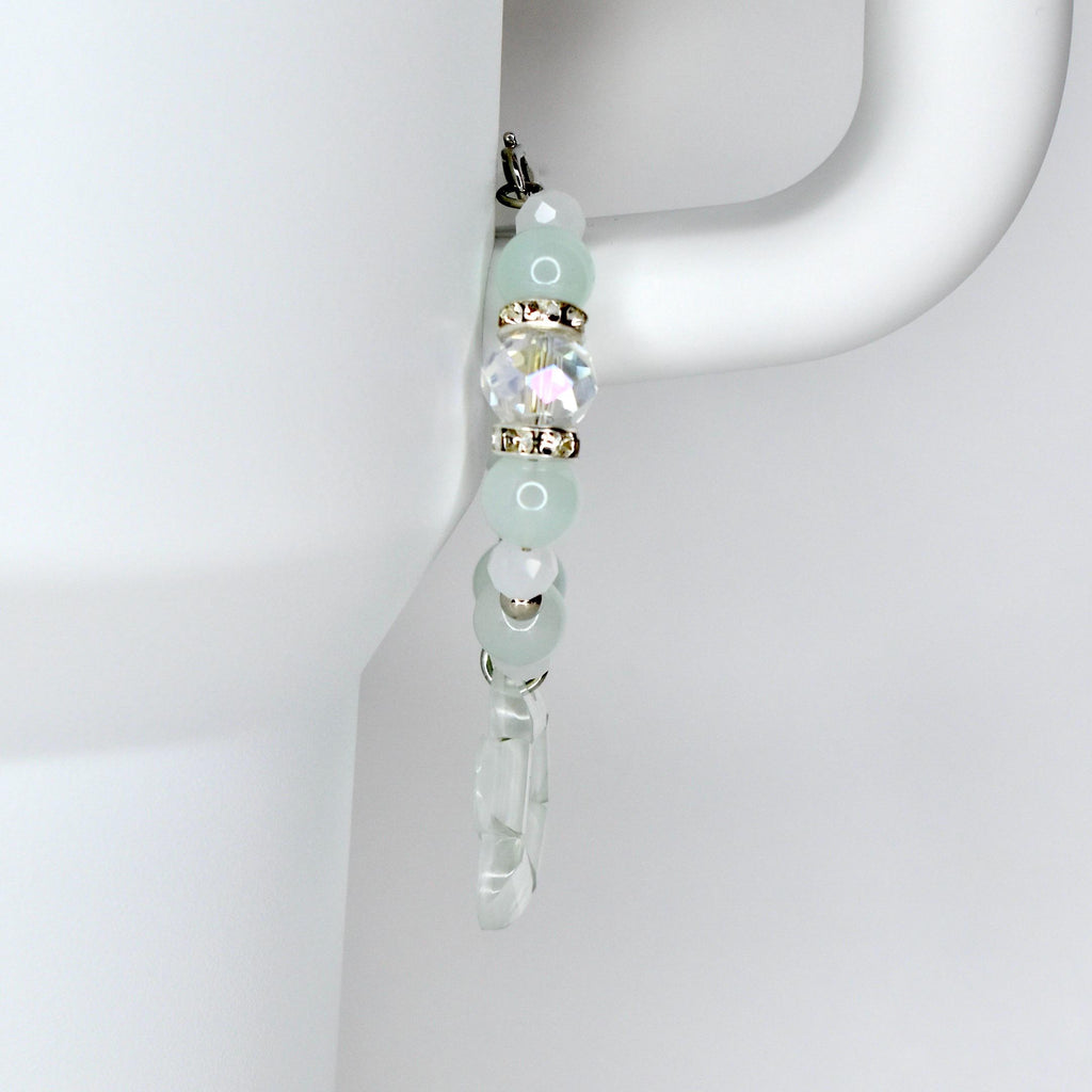 Flower Charm Tumbler Handle Bracelet in Pink Yellow and Green