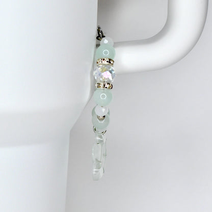 Flower Charm Tumbler Handle Bracelet in Pink Yellow and Green