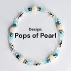 Blue and Silver Bracelet Collection | Handmade Beaded Stretch Bracelets