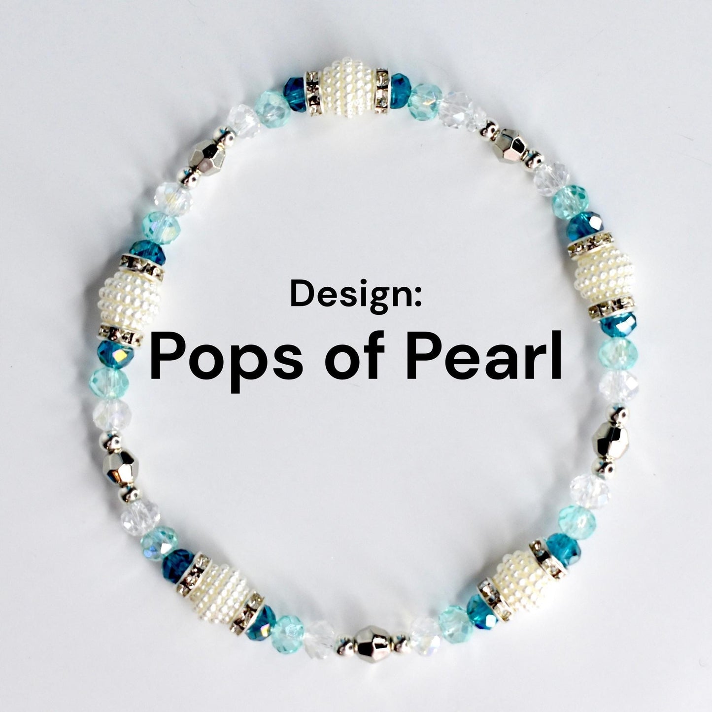 Blue Bracelet Collection with Silver Sparkling Accent Beads