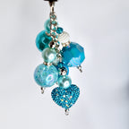 Turquoise Tumbler Straw Charm with Sparkling Accent Beads